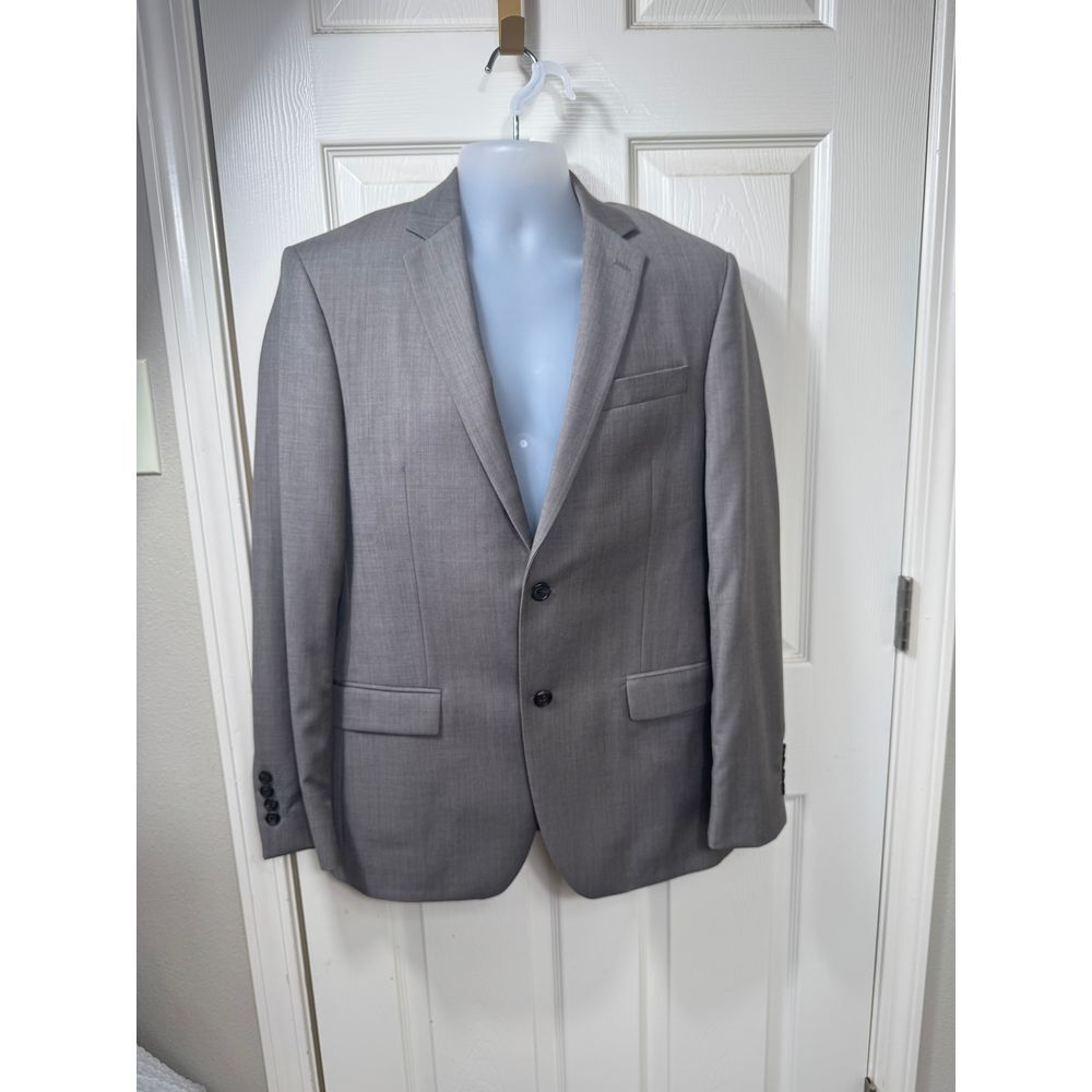 Ralph Lauren Gray Wool Blend Suit Blazer Sport Coat Business Professional Sz 40R